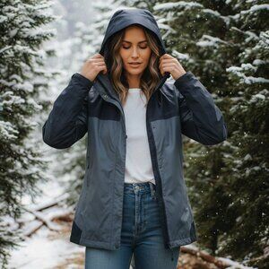 Marmot Jacket Parka Zipper Pit Zips Detachable Hood Womens Large